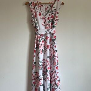 Calvin Klein Cream Wrap Tie Front Sundress